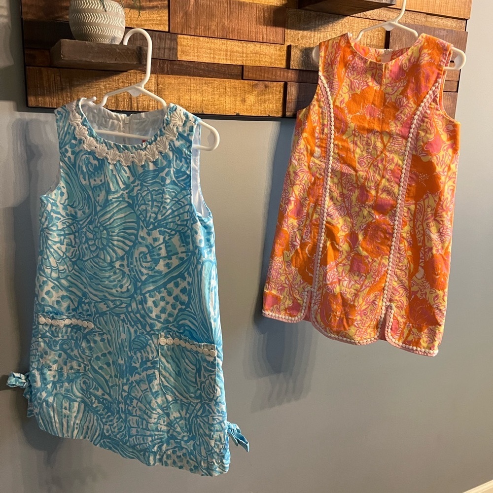 2 Girls Size 7 Lily Pulitzer Dresses Like New